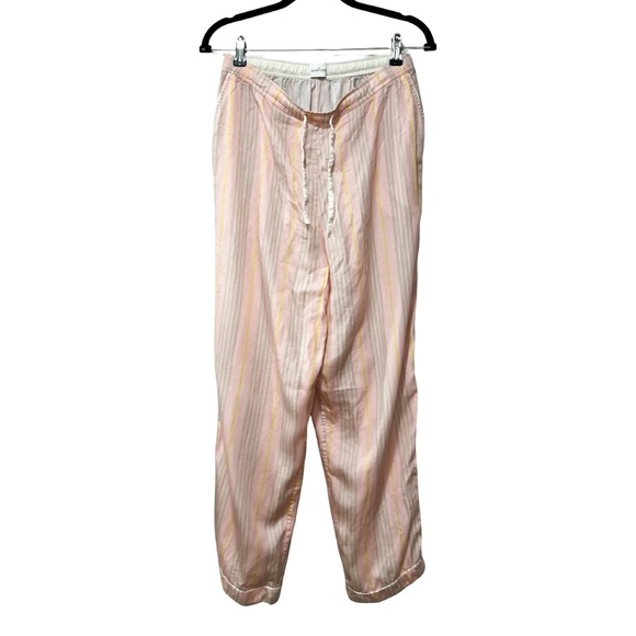 THE SLEEP CODE Striped Pastel Orange Pink Pajama Pants Sz M - Picture 2 of 6
